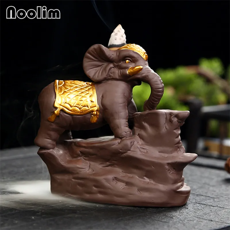 Керамическая горелка для благовоний в виде слона домашний декор креативная