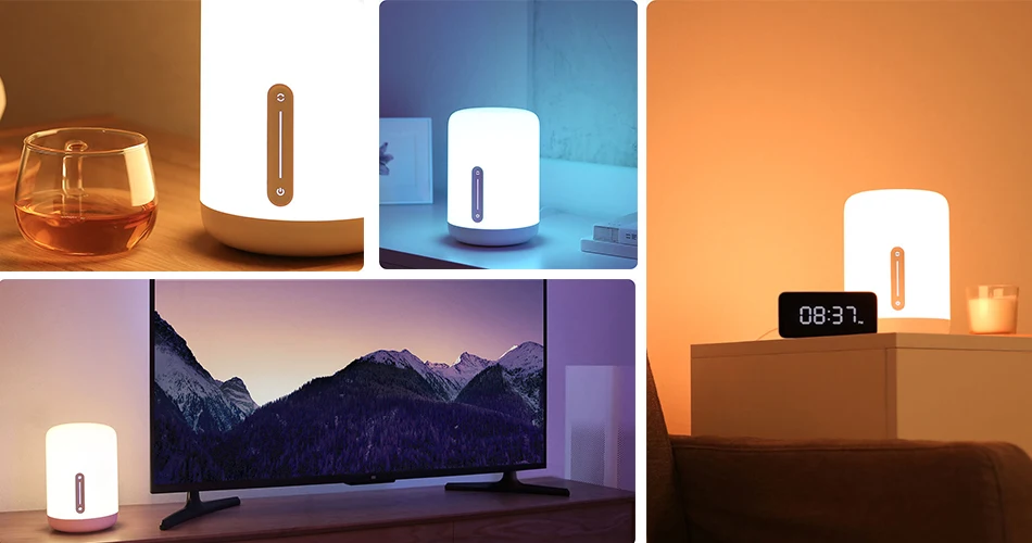 Новая прикроватная лампа xiaomi Mijia 2 Голосовое управление сенсорный переключатель Регулировка приложения цветная светодиодная настольная лампа умный дом xiaomi настольная лампа