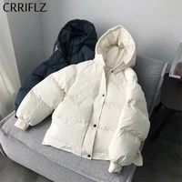 2021 short winter jacket fashion new women down jacket simple design hooded coats warm thicken short casual down parka