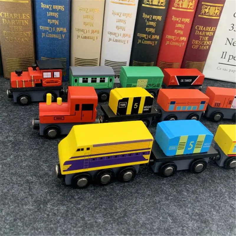 

Wooden Train Set 12 PCS - Train Toys Magnetic Set Includes 3 Engines - Toy Train Toy