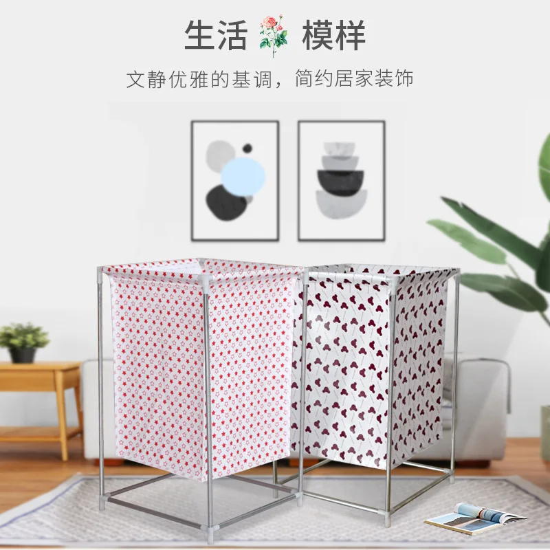 

Square bucket fabric folding laundry basket Assembly of dirty clothes Cartoon home grocery toys basket