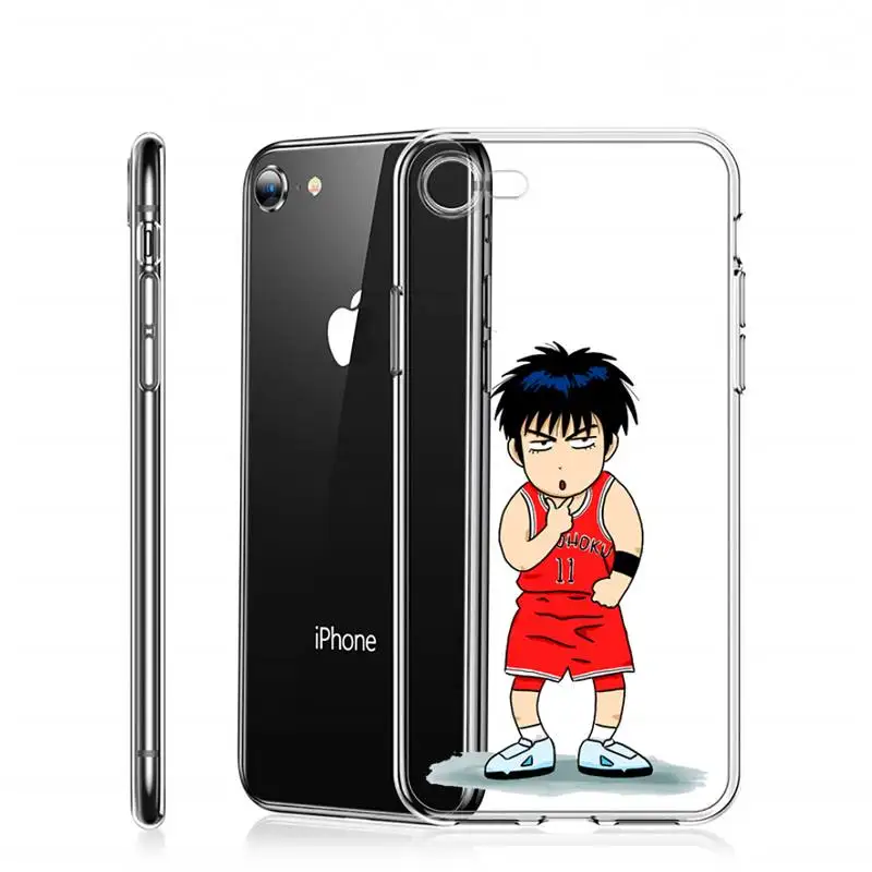 

Cartoon basketball anime Slam Dunk Phone Case Transparent for iPhone 6 7 8 11 12 s mini pro X XS XR MAX Plus