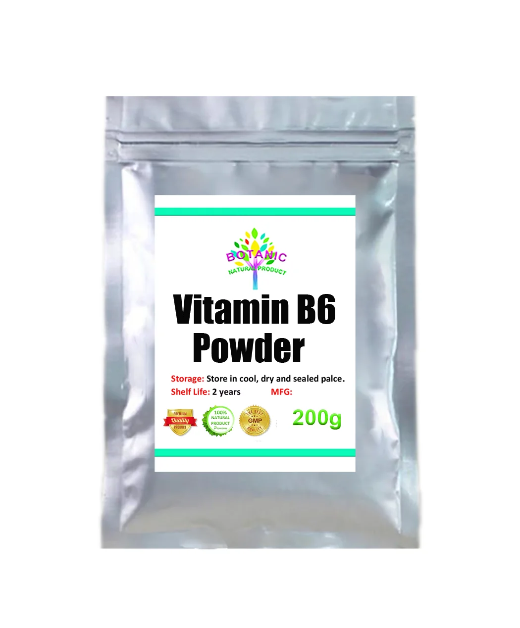 

100g-1000g organic vitamin B6 powder pyridoxine hydrochloride for prevention and treatment of vitamin B6 deficiency