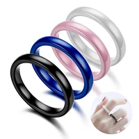 ywshk 3mm blue pink black white thin ceramic rings for women jewelry minimalist simple smooth shiny sizes 4 to 11 never fade