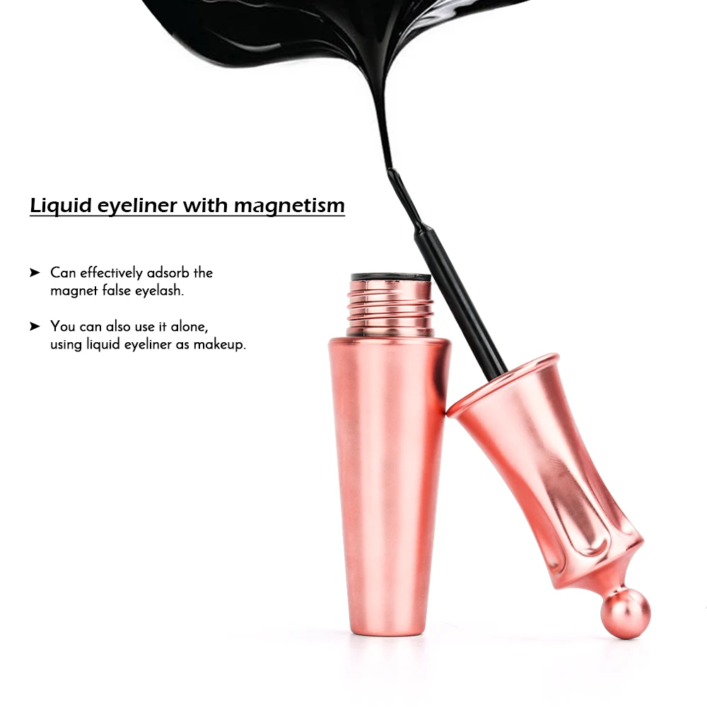 

Magnetic False Eyelashes & Magnetic Liquid Eyeliner Set 5 Magnets Natural Fake Eyelashes Extension Waterproof Lasting Makeup Kit