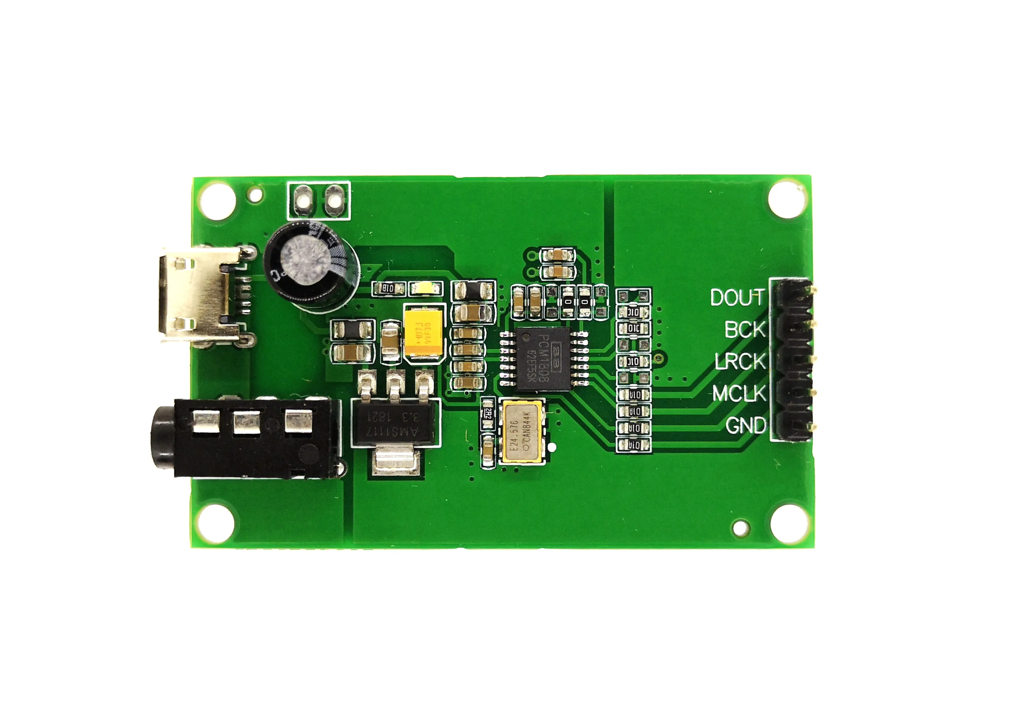 PCM1808 ADC AUX 3 5 стерео одностороннее Аналоговое аудио для кодирования внешней платы