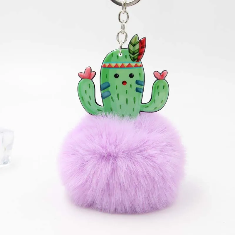 Брелок для ключей Женский милое украшение из искусственного кроличьего меха 8 см