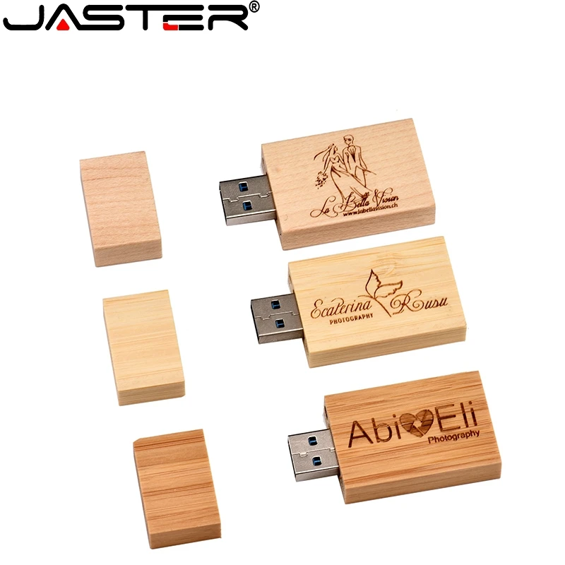 Usb флеш накопитель JASTER деревянный с логотипом на заказ 4/8/16/32/64 ГБ|USB