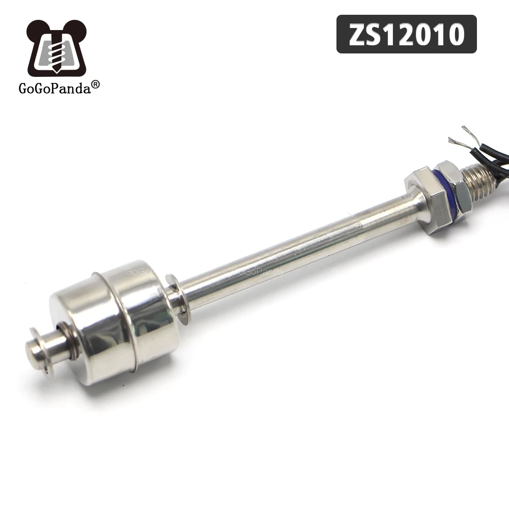 Бесплатная доставка ZS12010 M10 * 120 мм резервуар датчик уровня воды и жидкости Поплавковый выключатель из нержавеющей стали нормальный закрытый тип провода: 30 см NC