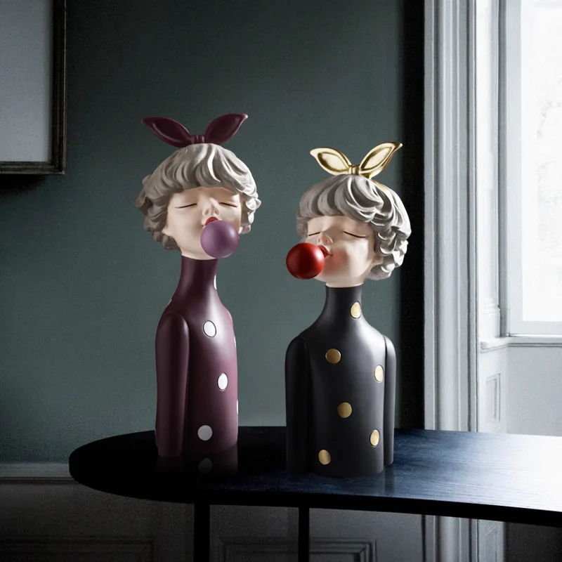 Украшение игрушки прекрасный креативный чистый дом офис 1 девушка Смола Модель