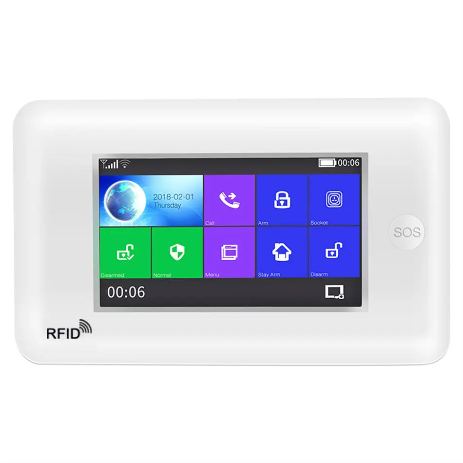 Yobang Security-App Control Wifi GSM Home Burglar Alarm System+Auto Dial Motion Detector Flash Siren Wireless Security Kit | Безопасность