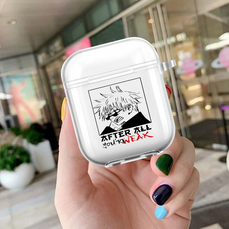 

New Jujutsu Kaisen Satoru Gojo Comics Anime Earphone Cases For Airpods 1 2 Wireless Bluetooth Earphone Cover Charging Box Cover