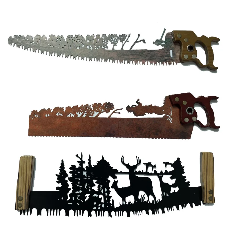 

Cut Hand Saw Metal Wall Decoration Ornaments Retro Saw Blade Pendant Wall Art