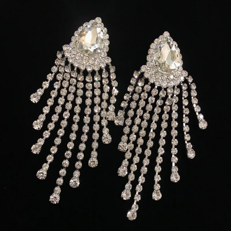 Модные дизайнерские серьги 3A с фианитами для вечерние в форме капли воды и