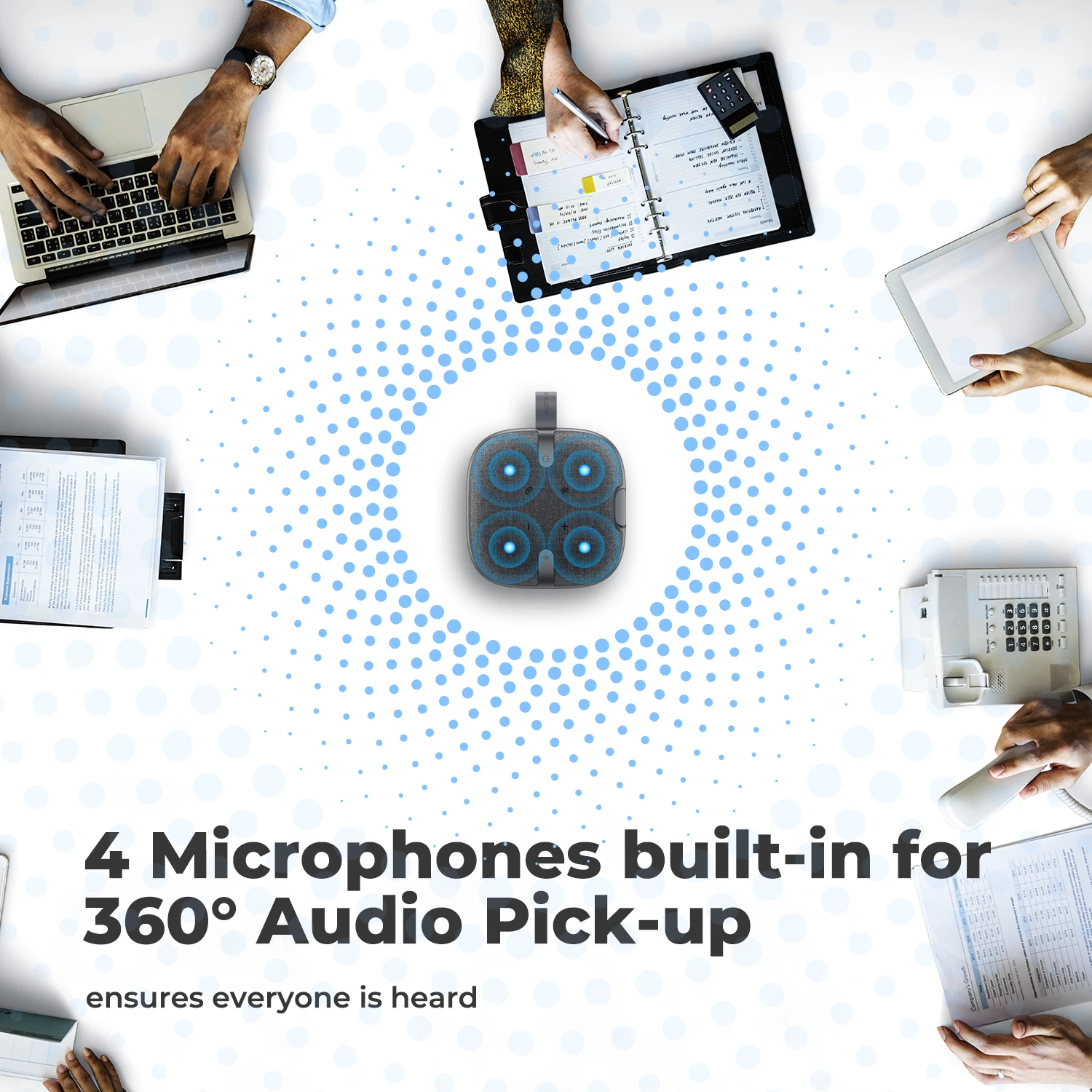 Bluetooth-колонка SOUNDPEATS PureVoice 4 микрофона