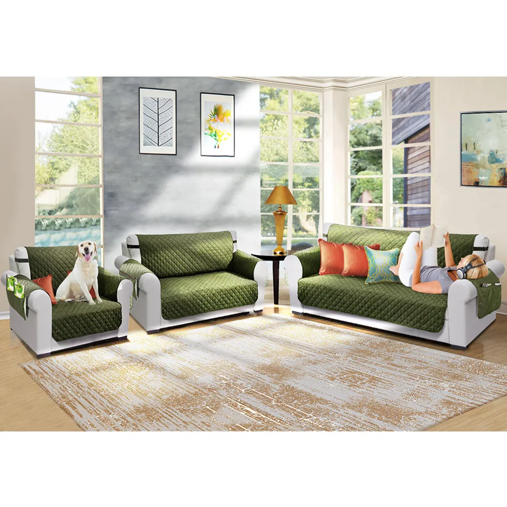 Чехол для дивана домашних животных собак и детей водонепроницаемое стеганое