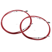 2 x Throttle Shift Cable, Remote Control, Replaces Marine Boats Motor Parts for Yamaha Boat Motor Steering System, Red, 8 Feet