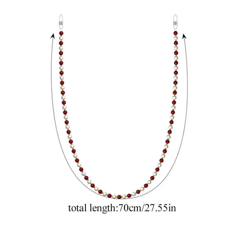

Fashion Sun Glasses Beaded Neck Lanyard Cord Spectacles Sunglasses Chain Rope Good-looking Non-slip Glasses Cord Bead Durable