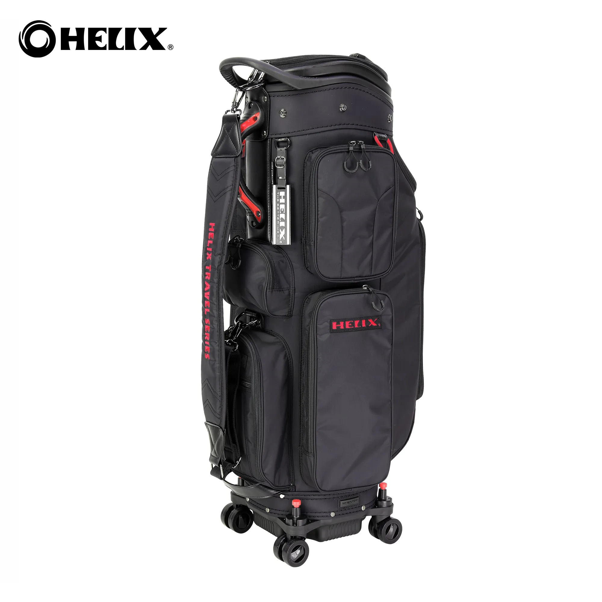 Helix durable oem logo travel golf bag with wheels with shoulder strap travelling bags ladies and men