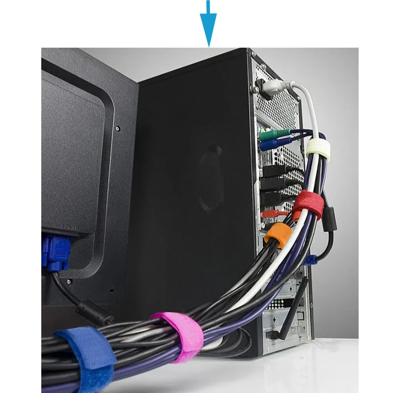 Моталка для кабеля 20 шт./лот органайзер держатель шнура волшебная лента поводки