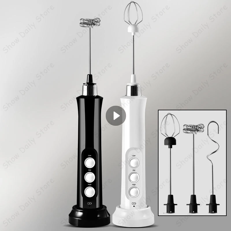 

Электрический вспениватель молока с USB, вспениватель для кофе, вспениватель, венчик, миксер, взбиватель для яиц, ручной мини-инструмент для п...