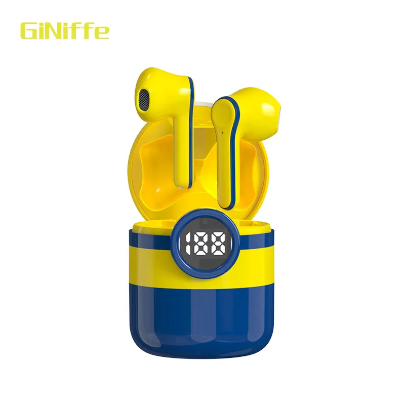 

Yellow P83 TWS Wireless Earphone BT 5.0 LED Digital Display Touch Headphones For Xiaomi Samsung Realme Android IOS Fast Ship