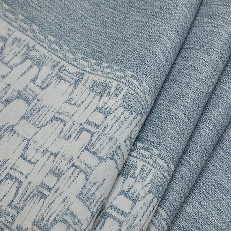 Геометрические затемняющие занавески из жаккардовой ткани двусторонняя