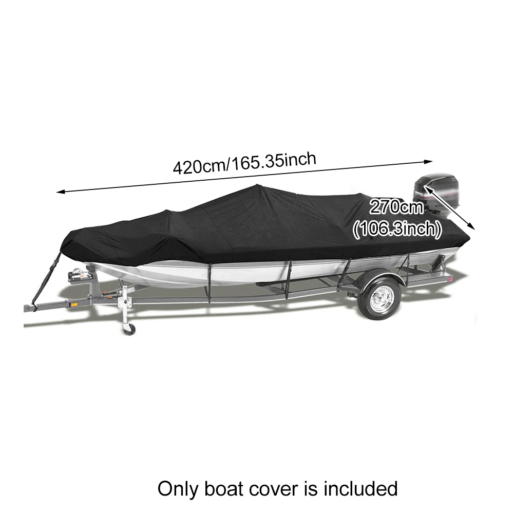 

Oxford Cloth Waterproof Boat Cover Elastic Hem Solid Ship Cover Double Stitching Boat Accessories