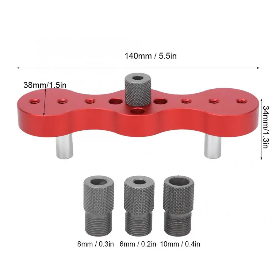 Woodworking Dowel Drill Bit Guide Locator Jig Positioner Aluminum Alloy 6/8/10mm Hole Opener Tool | Инструменты