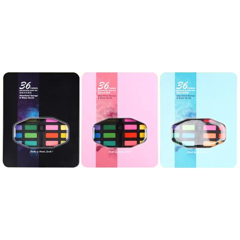 

Solid Watercolor Paint Set 36 Colors Art With Water Brush Pen Watercolor Paint