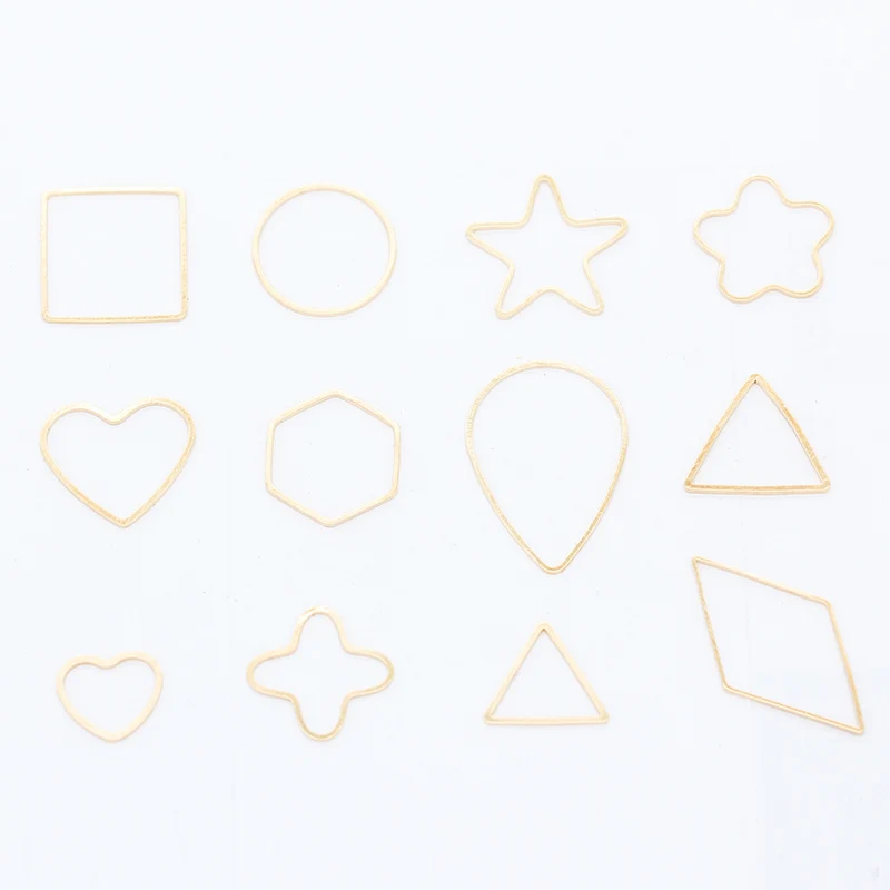 20p многоразмерные золотистые/серебристые металлические оправы геометрической