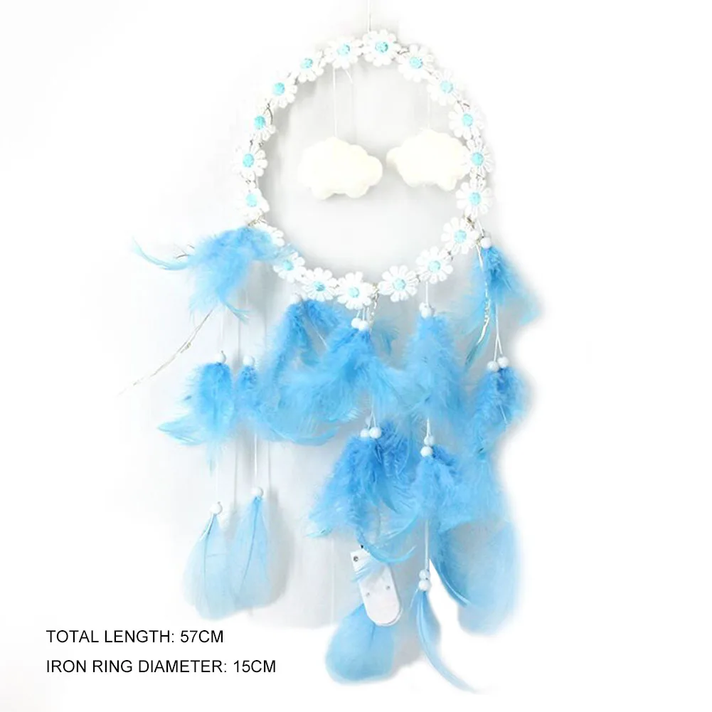 

LED Flower Cloud Feather Dream Catcher String Lights Decorative Night Lamp Gift Household Ornament