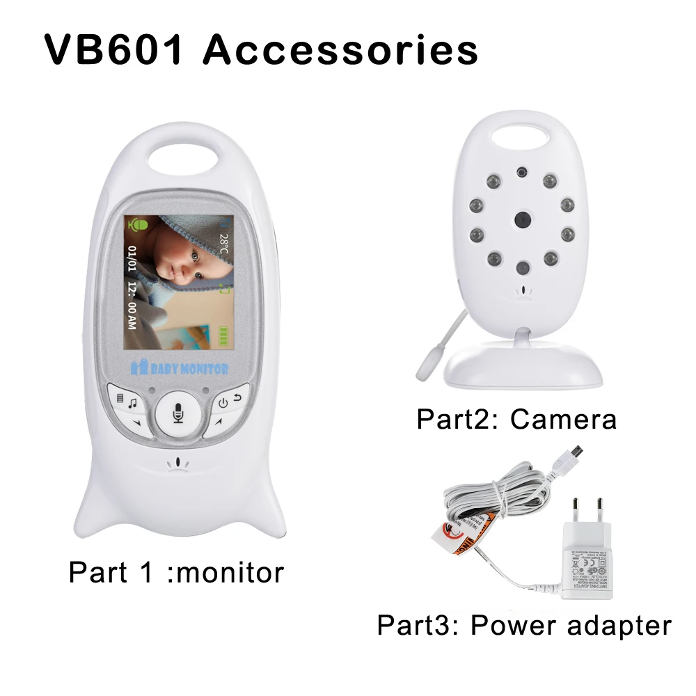 Аксессуары для радионяня VB601: 2 0 дюймовый ЖК экран Кабель адаптер питания камеры
