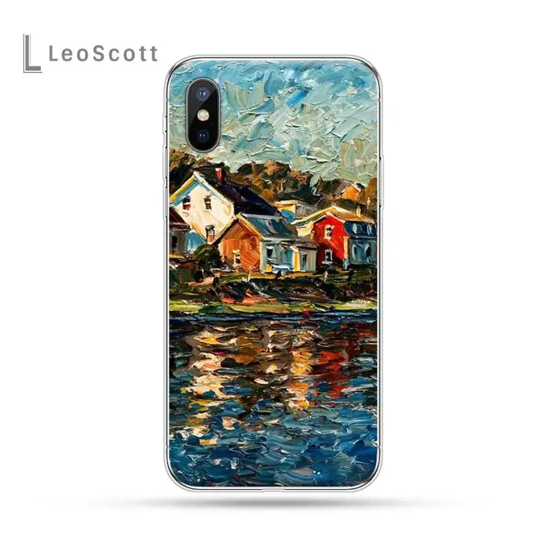 

oil painting art aesthetic design Phone Case For iphone 12 5 5s 5c se 6 6s 7 8 plus x xs xr 11 pro max mini Mobile accessories
