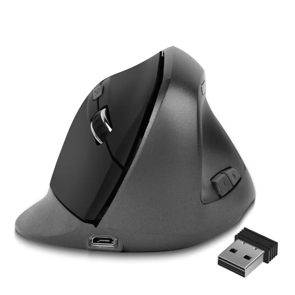 

Ergonomic Wireless Mouse 1600DPI USB Rechargeable 2.4GHz Optical Vertical Mice B95C Ergonomic Rechargeable Gaming Mouse