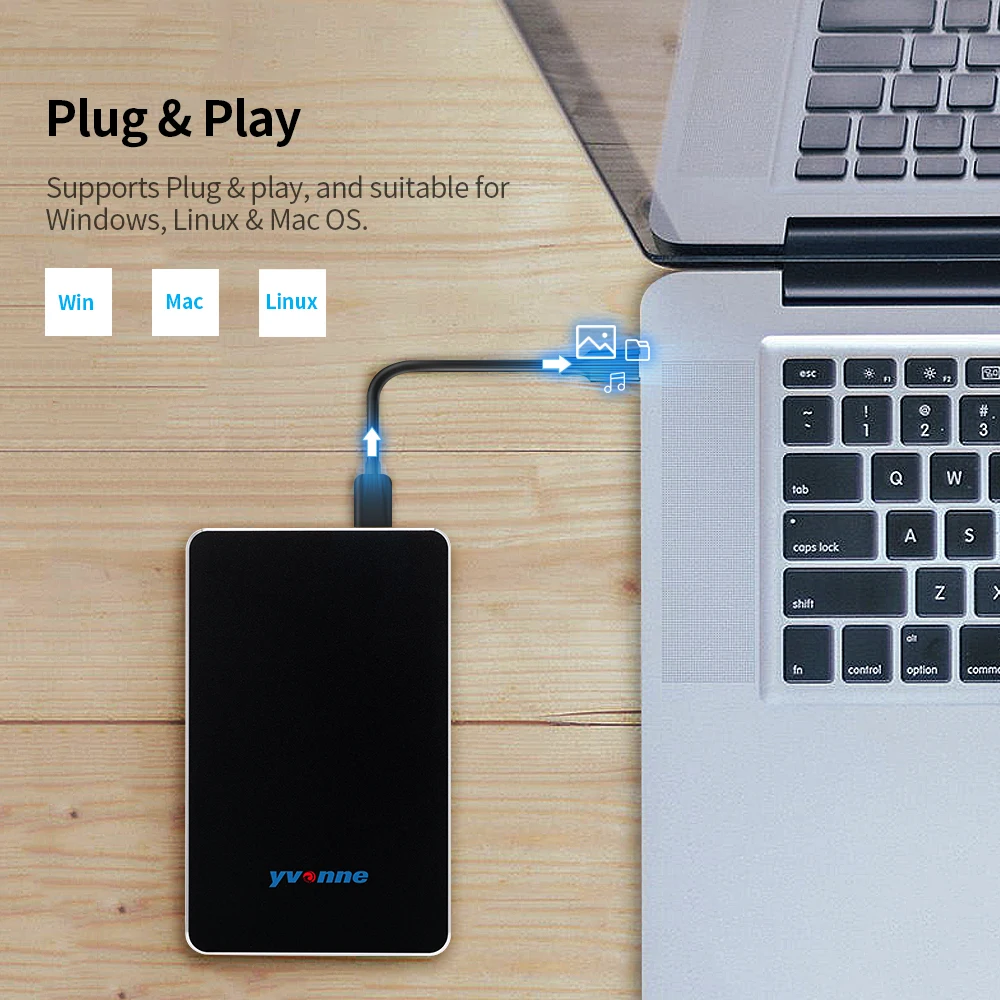 Yvonne 2 5 &quotUSB 3 0 HDD внешний мобильный жесткий диск Портативный 5&quot SSD совместим с ПК