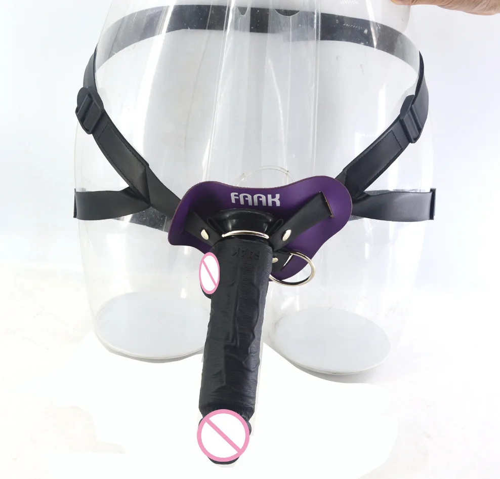 Огромный фаллоимитатор FAAK супер большой ремешок на реалистичный дилдо пенис