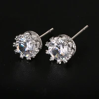 bettyue rose gold stud earrings for ladies women crown love round earrings jewellery birthday gift anti allergy