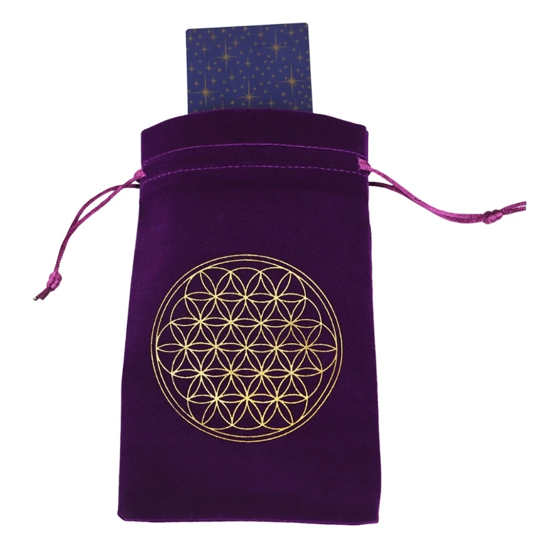 

Flower of Life Divination Storage Bag Small Object Storage Bag Home Jewellery Pouch Make Up Storage Bag for Women