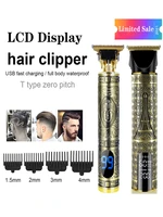 hair trimmer professional hair clippers for man zero gapped lcd display rechargeable outline hair trimmers