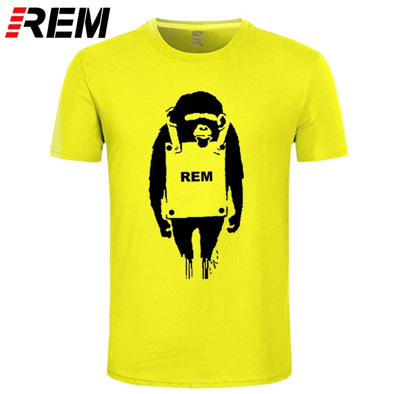 

REM Banksy Laugh Now Mens T Shirt Graffiti Art
