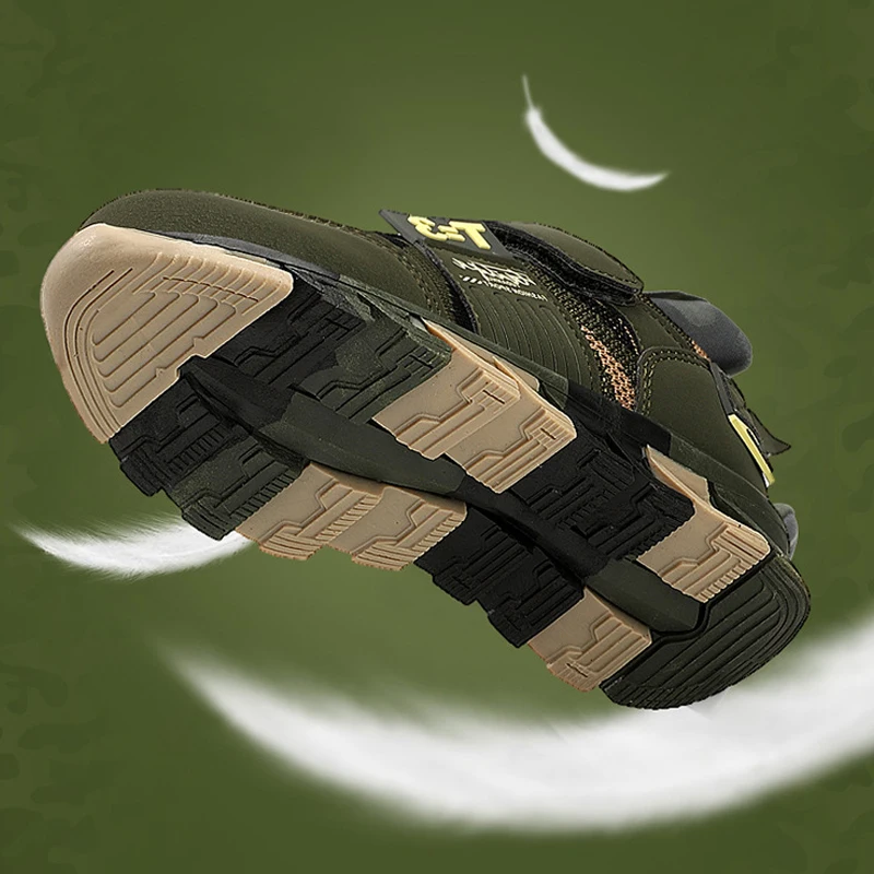 Детская обувь детские кроссовки Весенняя камуфляжная дышащая сетчатая вязаная