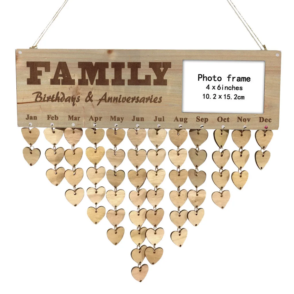 Дерево день рождения доска напоминаний табличка Сделай Сам календарь фоторамка