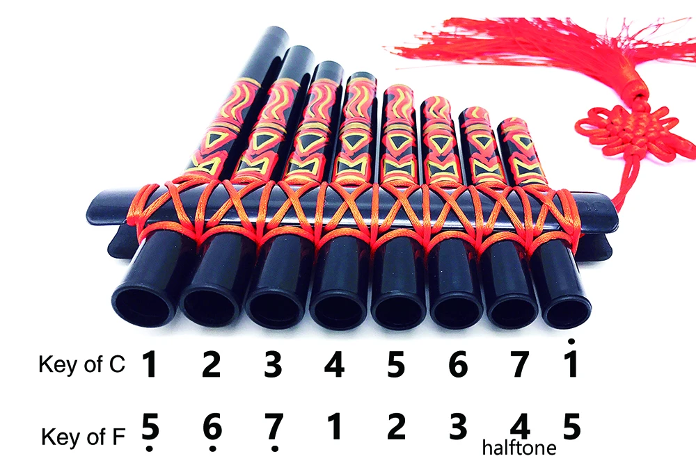 UU Pan флейта Flauta 8 труб Panpipes ABS пластик китайский стиль панфлейта ручной работы детская сковородка "сделай сам" трубы духовые Музыкальные инструменты