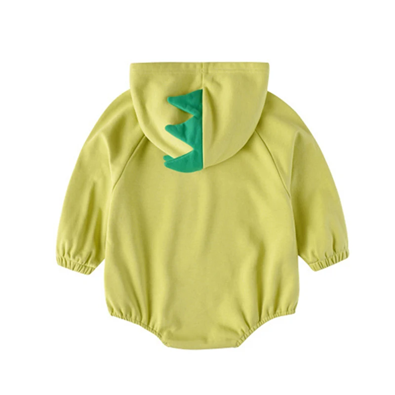 Для маленьких мальчиков и девочек зеленая куртка с капюшоном &quotДинозаврик&quot