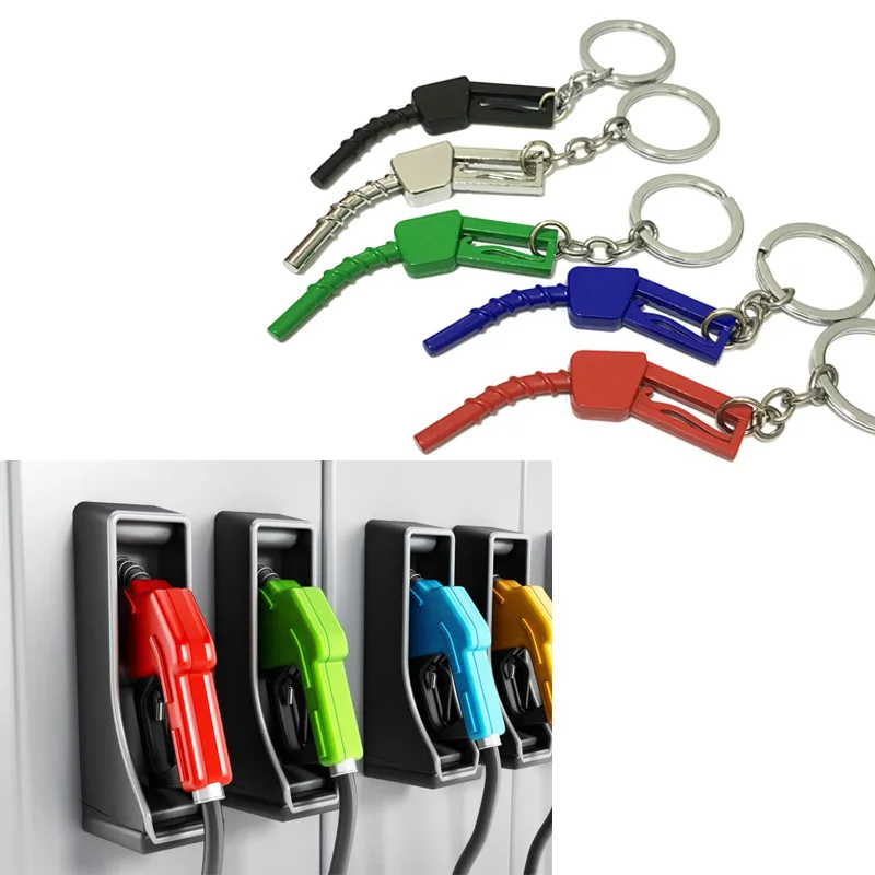 Модная металлическая цепочка для ключей Форсунка масляного пистолета цифровая