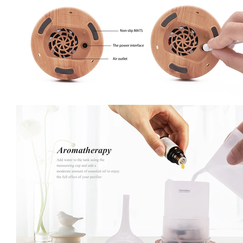 3D Firework Glass Vase Shape Air Humidifier with 7 Color Led Night Light Aroma Essential Oil Diffuser Mist Maker Ultrasonic | Бытовая