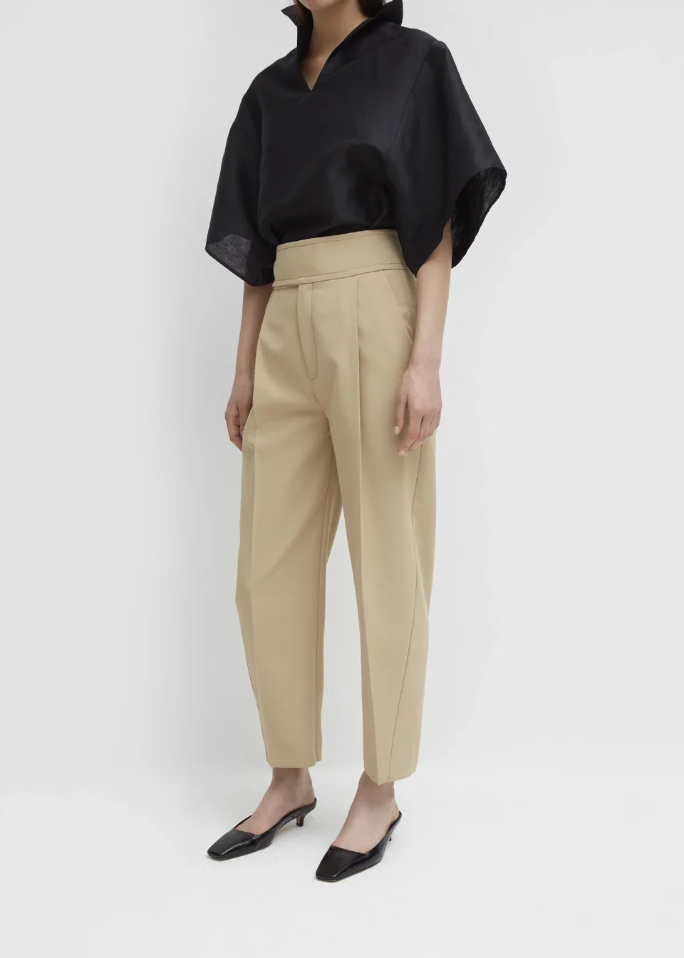 

Women's High-Waisted Leisure Pants Arc Slacks Office Wear Ladies Long Trousers with Pockets Early Autumn 2021