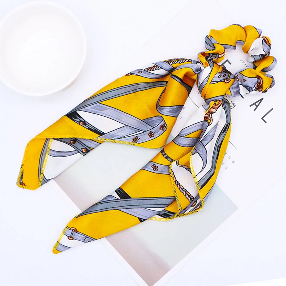 

4pcs/set Women Hair Scarf BowStreamers Scrunchies Ponytail Holder Summer Headbands Elastic Hair Bows Rope Hair Bands Accessories