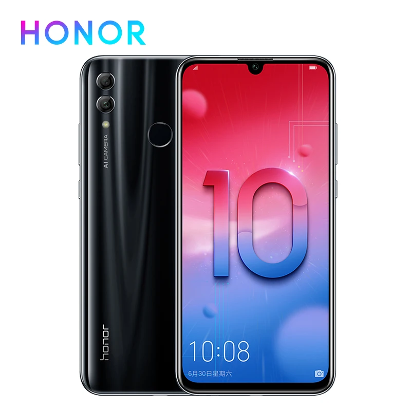 Смартфон Honor 10 Lite 4 ГБ 64 6 21 дюйма 2340X1080 полноразмерный экран 24MP AI Camera Android 9 Google Play
